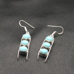 New Sterling Silver Turquoise Southwest Earrings